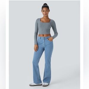 HALARA - Flex Mid Rise Pockets Casual Bootcut Jeans - Size m new with tag